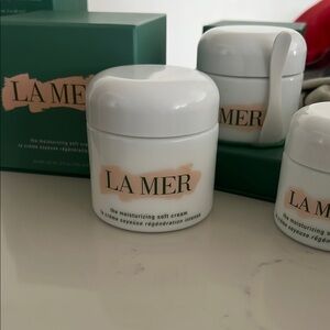 La Mer glass packaging jars (larger)